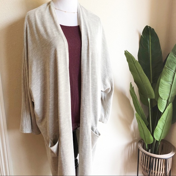 Donni. Gray Rib Sweater Cardigan - Picture 3 of 3